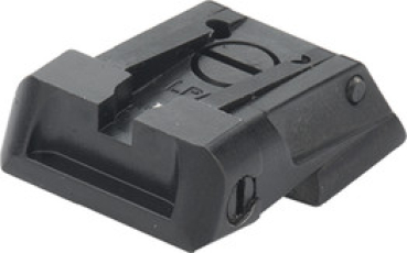 LPA Mikrometer-Visier "MPS", schwarz, ohne Korn, f. Colt M1911 und Klone